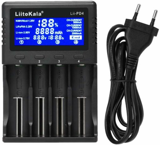 Chargeur 4 accus avec suivi de charge